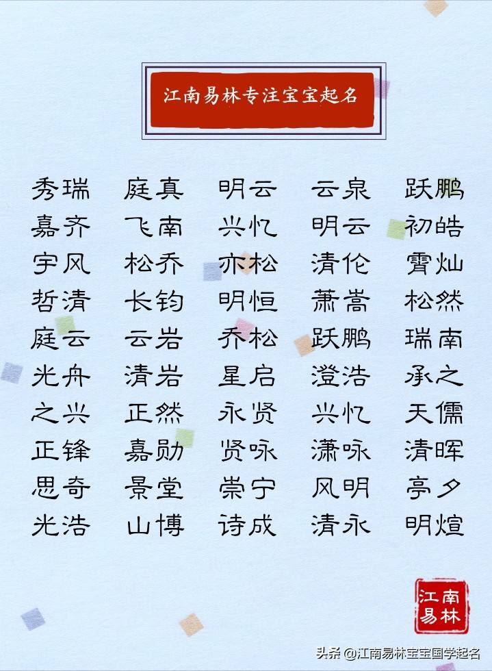 微信网名八字起名大全集