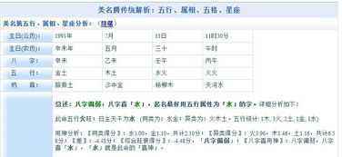 包含五行查询软件生辰八字五行查询的词条