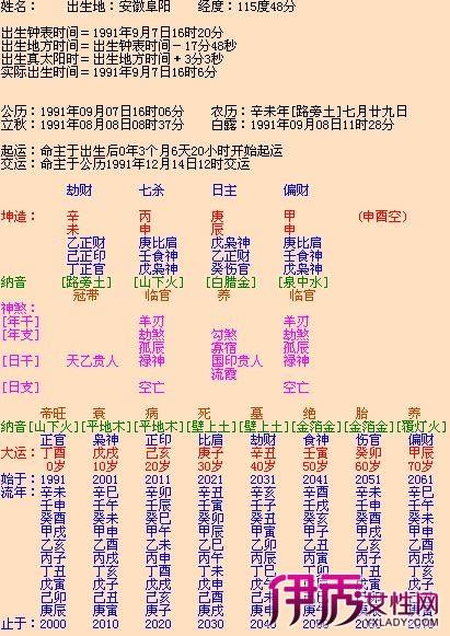 生辰八字算命查询前世